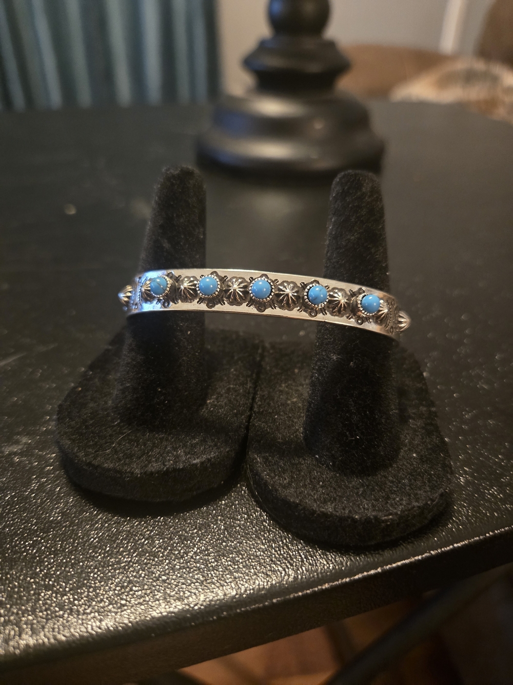 Sterling Silver Turquoise Stone Cuff Bracelet - Women Jewelry